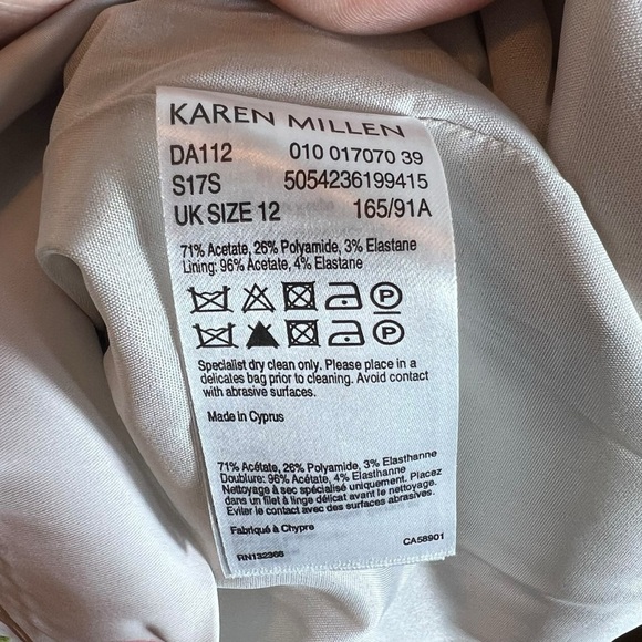 Karen Millen Blossom Print Floral Pencil Dress in Pale Blue, US Size 8 - Picture 8 of 8